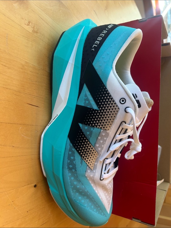 New Balance Men\'s Rebel Running Shoes in Teal and Black main image 8
